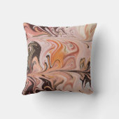 Marble Forms – Pink & Beige Soft Marble クッション (裏面)