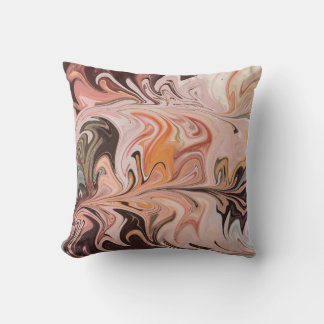 Marble Forms – Pink & Beige Soft Marble クッション