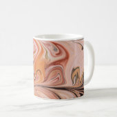 Marble Forms – Pink & Beige Soft Marble コーヒーマグカップ (正面右)