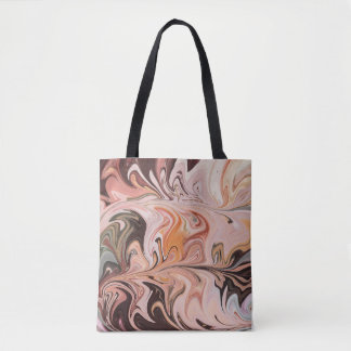 Marble Forms – Pink & Beige Soft Marble トートバッグ