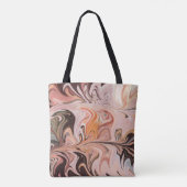 Marble Forms – Pink & Beige Soft Marble トートバッグ (裏面)