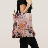 Marble Forms – Pink & Beige Soft Marble トートバッグ (クローズアップ)