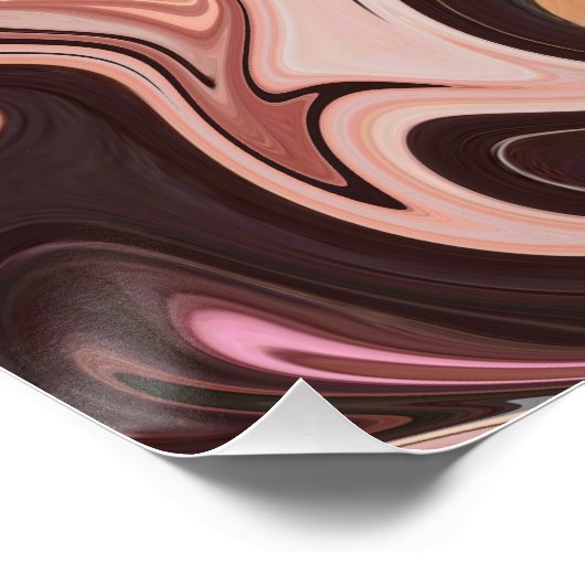Marble Forms – Pink & Beige Soft Marble ポスター (コーナー)