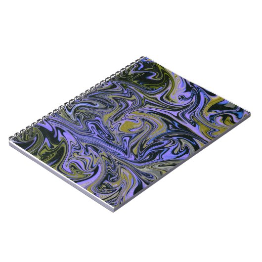 Marble Forms – Violet & Gold Mystic Energy ノートブック (左側)