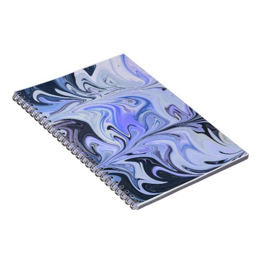 Marble Forms – White & Grey Minimal Texture ノートブック (右側)