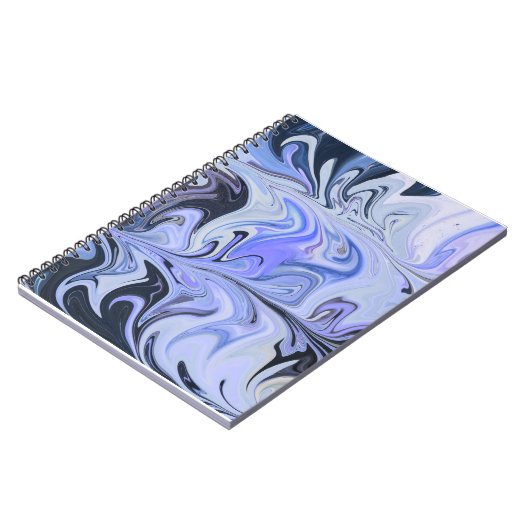 Marble Forms – White & Grey Minimal Texture ノートブック (左側)