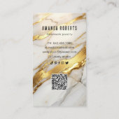 Marble Gold Earrings Display Card | Elegant 名刺 (裏面)