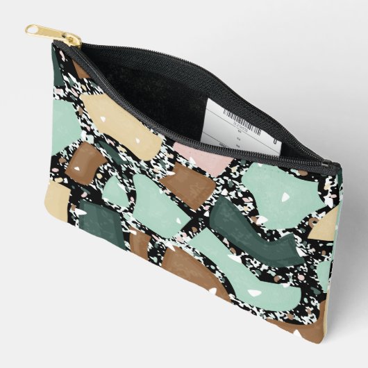  Marble Granite Texture   アクセサリーポーチ (見開き)