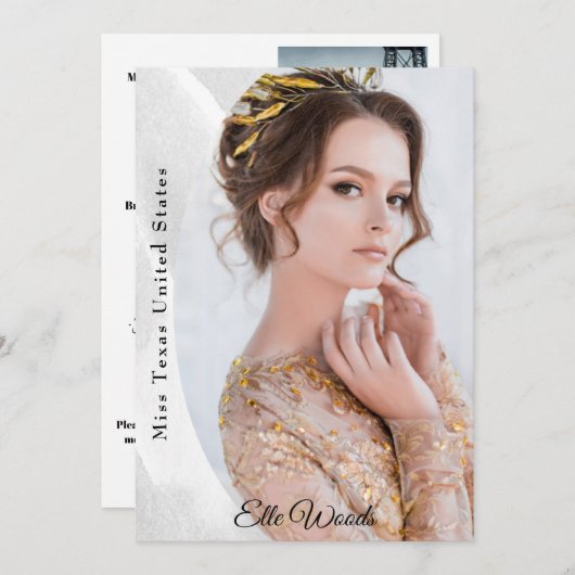 Marble Ice Autograph Cards for Pageant 招待状 (正面/裏面)