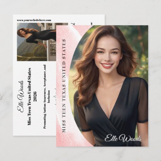 Marble Ice Photo Card Pageant Autograph Postcard ポストカード (正面/裏面)