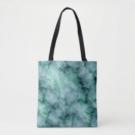 Marble-Like Texture in Mint Green トートバッグ