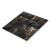Marble Mix 4x4 Squares Black/Gold ID1186a タイル (側面)