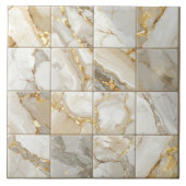 Marble Mix 4x4 Squares Ivory ID1186a タイル (正面)
