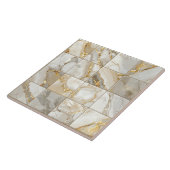 Marble Mix 4x4 Squares Ivory ID1186a タイル (側面)