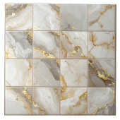 Marble Mix 4x4 Squares Ivory ID1186c タイル (正面)