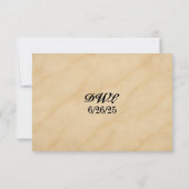 Marble Monarch QR Code Wedding RSVP Card (裏面)