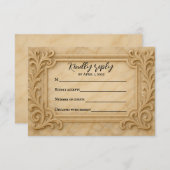 Marble Monarch Wedding RSVP Card (正面/裏面)