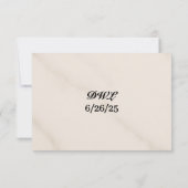 Marble Motif Wedding RSVP Card (裏面)
