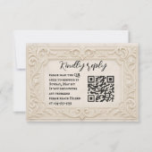 Marble Mystique QR Code Wedding RSVP Card (正面)