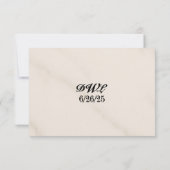 Marble Mystique QR Code Wedding RSVP Card (裏面)