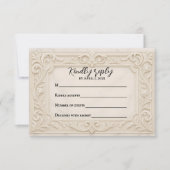 Marble Mystique Wedding RSVP Card (正面)