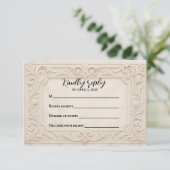 Marble Mystique Wedding RSVP Card (スタンド正面)