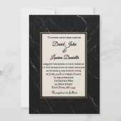 Marble Onyx Photo Wedding Invitation 招待状 (正面)