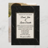 Marble Onyx Photo Wedding Invitation 招待状 (正面/裏面)