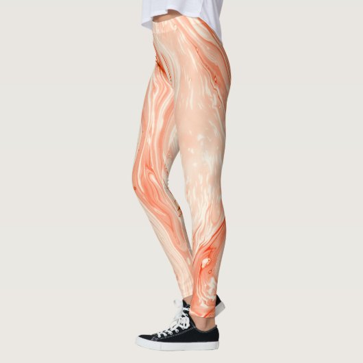 Marble Patterned Leggings レギンス (左)