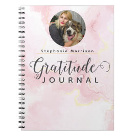 Marble Photo Resurance Journal - Pink & white ノートブック