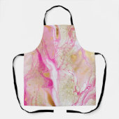 Marble Pink Black Gold エプロン (正面)