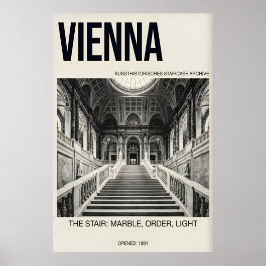 Marble Staircase Poster Vienna Architecture ポスター (正面)