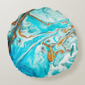 Marble texture. Eastern technique. Contemporary ar ラウンドクッション (裏面)