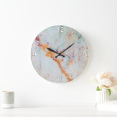 Marble Texture Wall Clock Modern Home Decor ラージ壁時計 (ホーム)