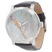 Marble Texture Wrist Watch Modern Minimal Style 腕時計 (アングル)