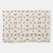 Marble textured geometric sculptures on a beige キッチンタオル (横)