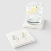 Marble Trivet | Herbs Watercolor ストーンコースター (横)