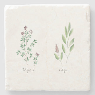 Marble Trivet | Herbs Watercolor ストーンコースター