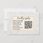 Marble Whisper QR Code Wedding RSVP Card (正面)