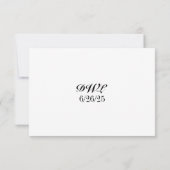 Marble Whisper QR Code Wedding RSVP Card (裏面)