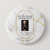 Marble with gold memory of loved one  缶バッジ (正面)