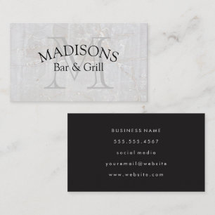Marble with Monogram Business Card 名刺