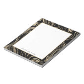 Marbled金ゴールドパーソナライズされたメモ帳5.5インチx 6インチ ノートパッド (回転)