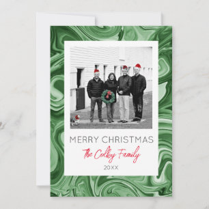 Marbled Art Christmas PHOTO CARD NAMEフェスティバル年 招待状