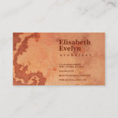 Marbled background texture red orange h767 名刺 (裏面)