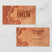 Marbled background texture red orange h767 名刺 (正面/裏面)