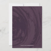Marbled Band 2-Photo Save the Date Card - Purple 招待状 (裏面)