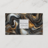 Marbled Black Agate Business Card 名刺 (正面)