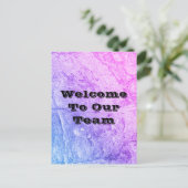 Marbled Blue Pink Officeへようこそ ポストカード (スタンド正面)