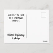 Marbled Blue Pink Officeへようこそ ポストカード (裏面)